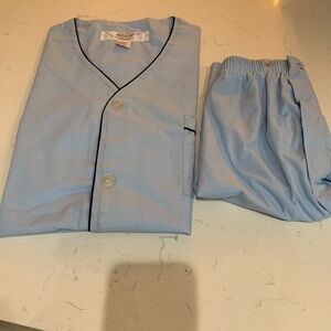 Hampton Mens Soft Blue Pajama Short Set New Condition Never Worn Laundered D= XL
